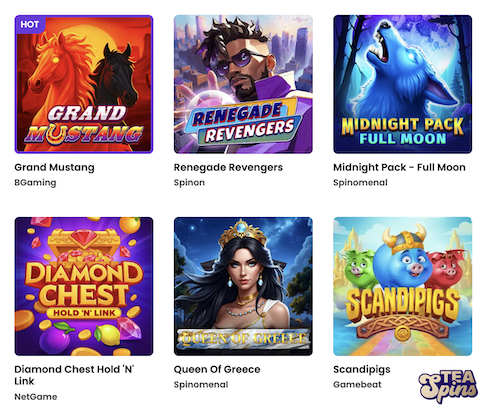 tea spins online slot machines